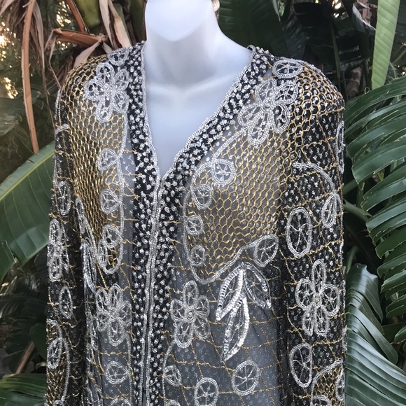 Vintage sheer exquisitely beaded jacket - Picture 11 of 16